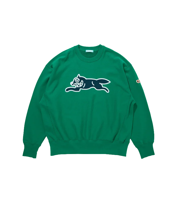 APPLIQUE LOGO 'IC' SWEATSHIRT - GREEN