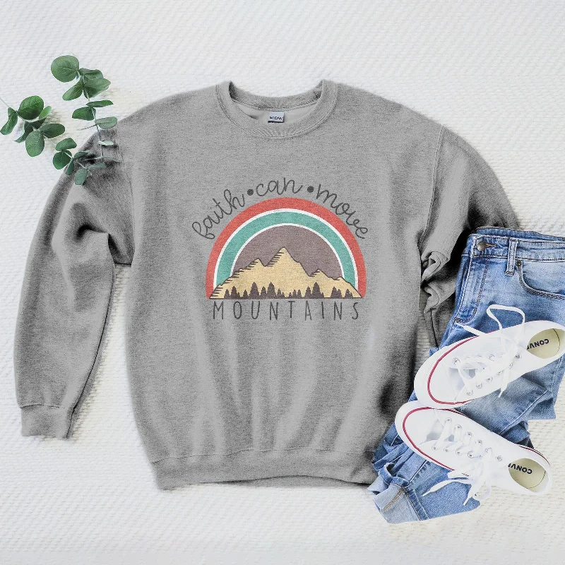 Faith Can Move Mountains Badge Sweatshirt