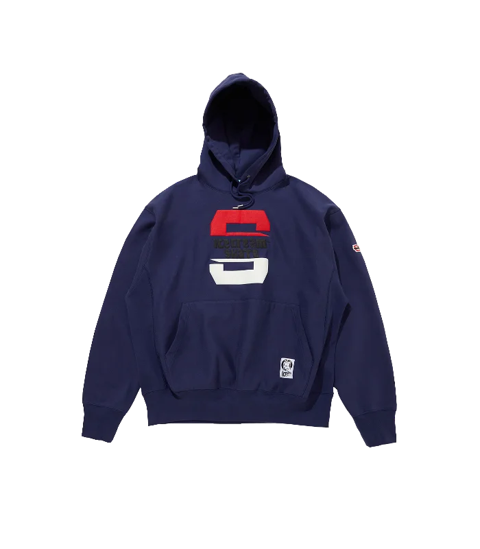 PUFF PRINT 'S' HOOD - NAVY