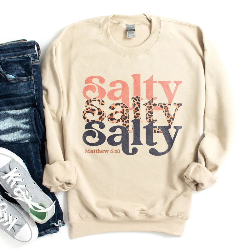 Salty Stacked Leopard Sweatshirt