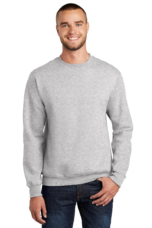 Port & Company Mens Essential Pill Resistant Fleece Crewneck Sweatshirt - Ash Grey