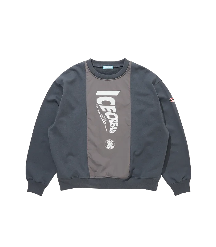 SWITCHING SWEATSHIRT - NAVY