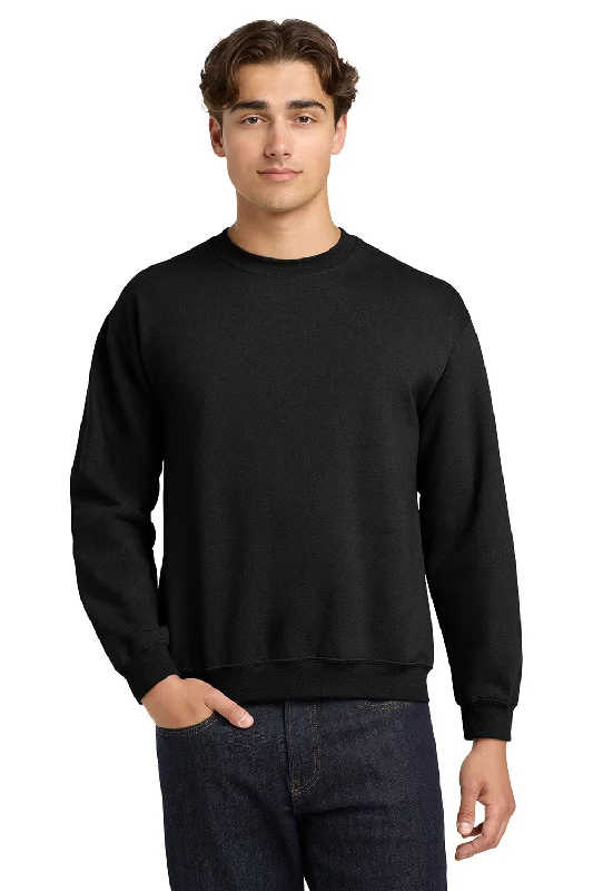 Gildan Mens Pill Resistant Fleece Crewneck Sweatshirt - Black