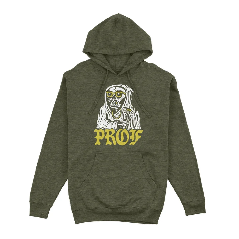 PROF "Tombstones" Heather Green Pullover Hoodie