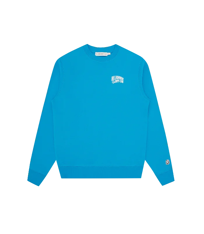 SMALL ARCH LOGO CREWNECK - AQUA BLUE