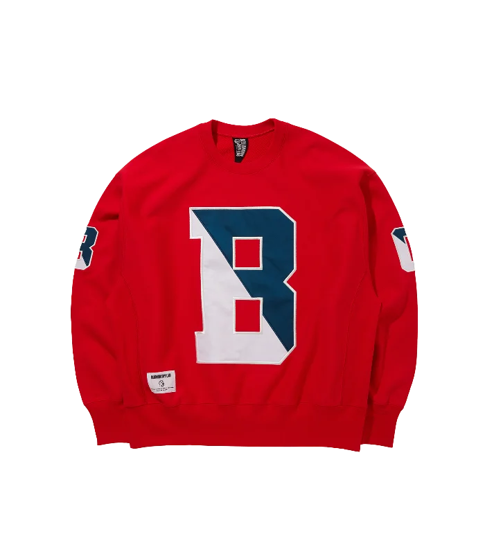 APPLIQUE LOGO 'B' SWEATSHIRT - RED