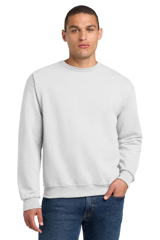 Jerzees Mens NuBlend Fleece Crewneck Sweatshirt - White