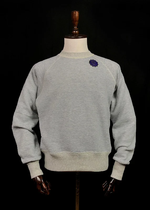 Basic Raglan Sweatshirt. Melange Grey