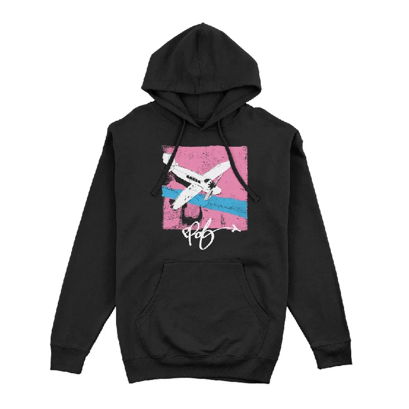 PROF "Airplane" Black Pullover Hoodie