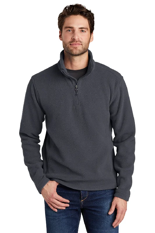 Port Authority Mens Fleece 1/4 Zip Sweatshirt - Iron Grey