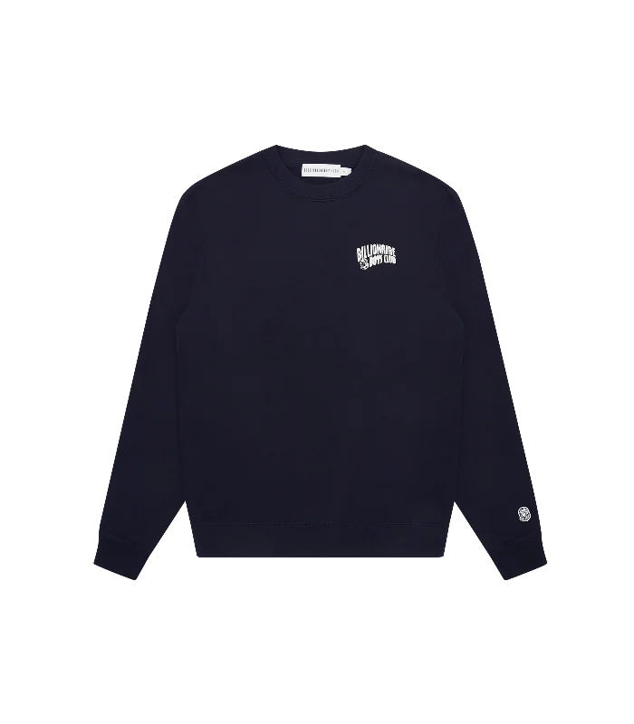 SMALL ARCH LOGO CREWNECK - NAVY/WHITE LOGO