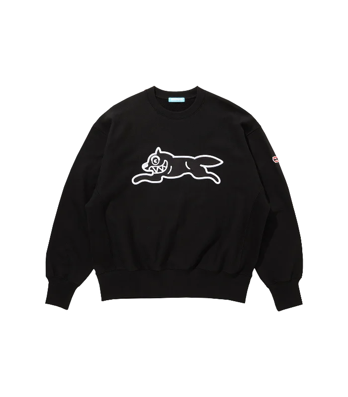 APPLIQUE LOGO 'IC' SWEATSHIRT - BLACK