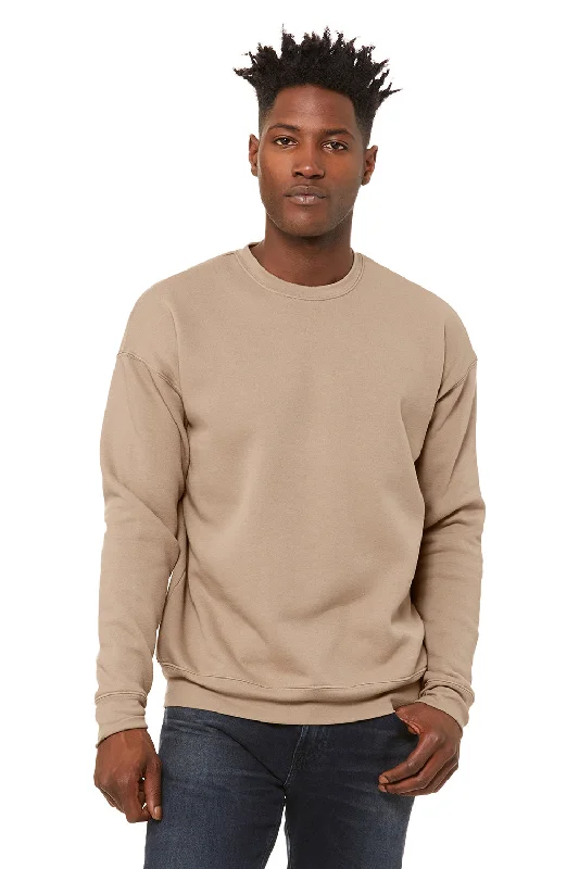 Bella + Canvas Mens Fleece Crewneck Sweatshirt - Tan