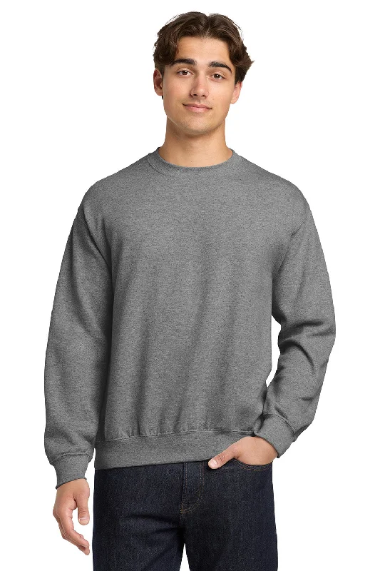 Gildan Mens Pill Resistant Fleece Crewneck Sweatshirt - Heather Graphite Grey