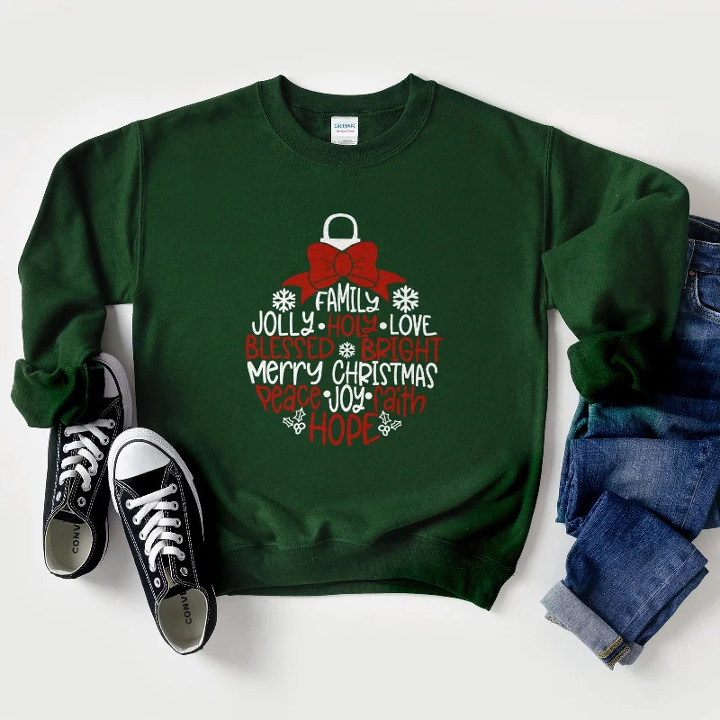 Merry Christmas Ornament Sweatshirt