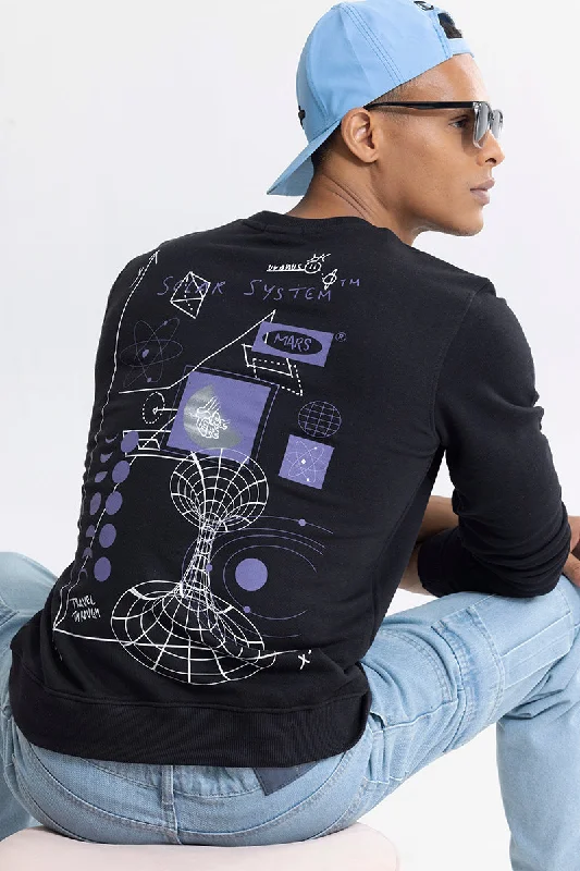 Solar System Black Sweatshirt