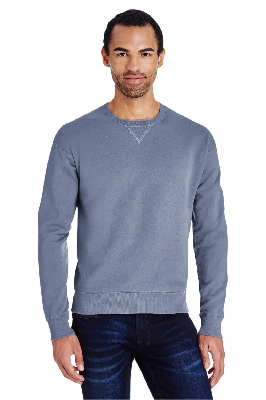 ComfortWash By Hanes Mens Crewneck Sweatshirt - Saltwater Blue