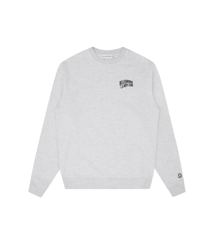 SMALL ARCH LOGO CREWNECK - HEATHER ASH