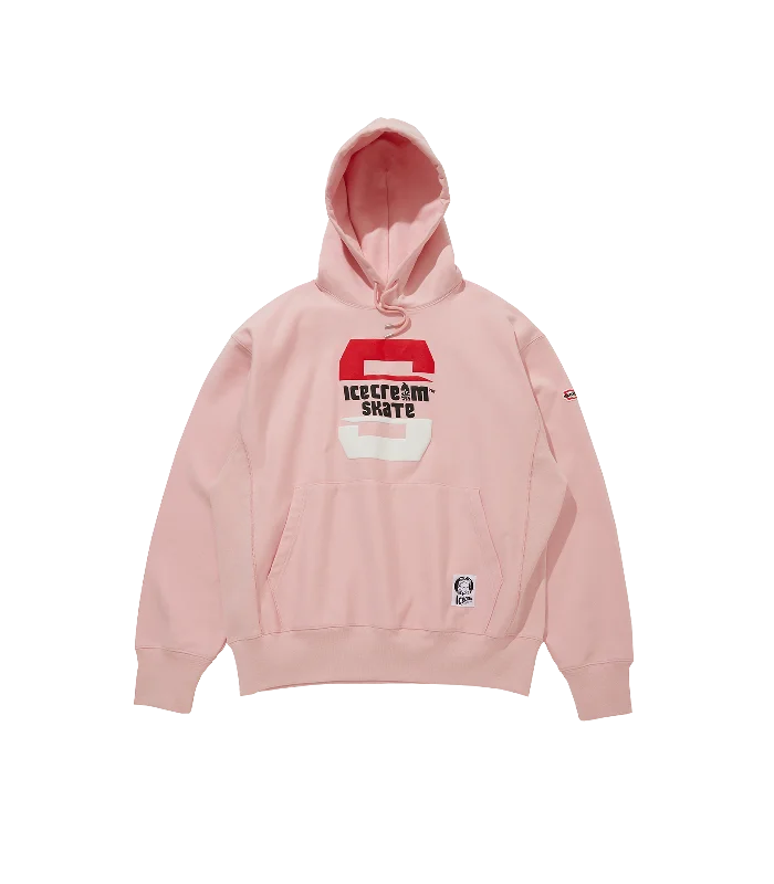 PUFF PRINT 'S' HOOD - PINK