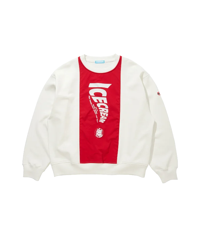 SWITCHING SWEATSHIRT - WHITE