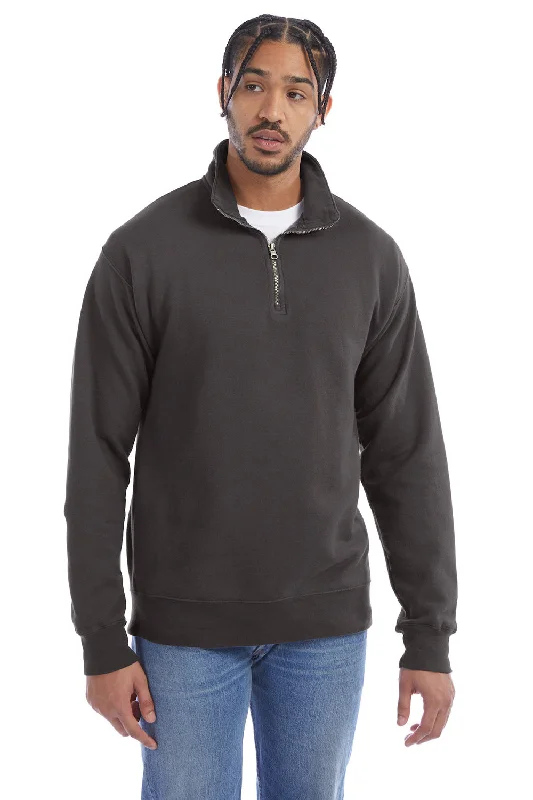 ComfortWash By Hanes Mens 1/4 Zip Sweatshirt - New Railroad