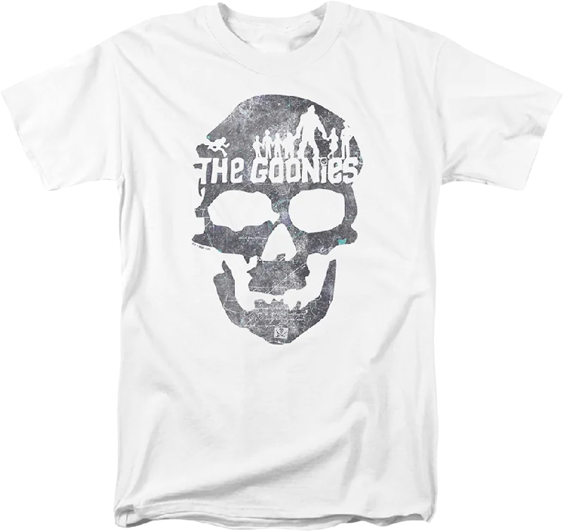 White Skull Silhouettes Goonies T-Shirt