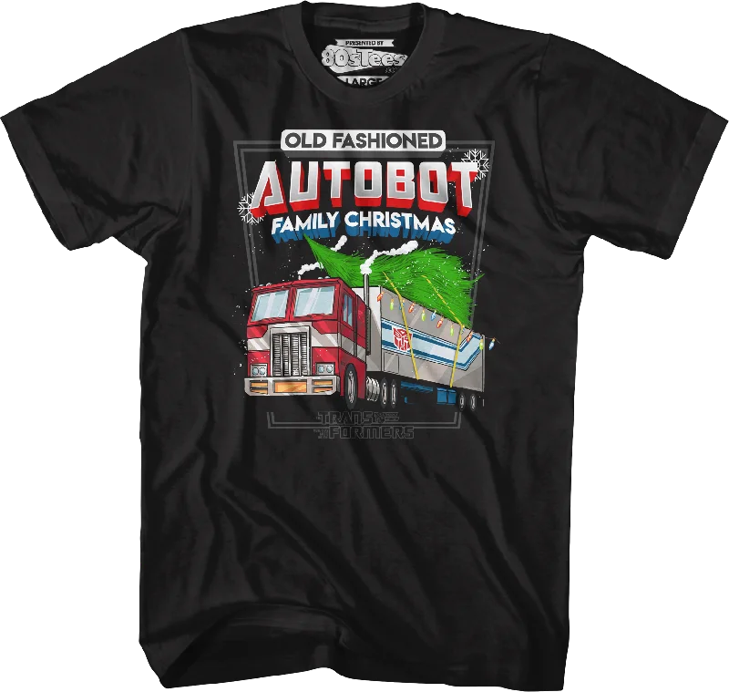 Old Fashioned Autobot Family Christmas Transformers T-Shirt