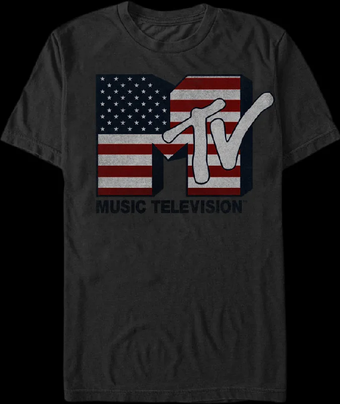 US Flag MTV T-Shirt