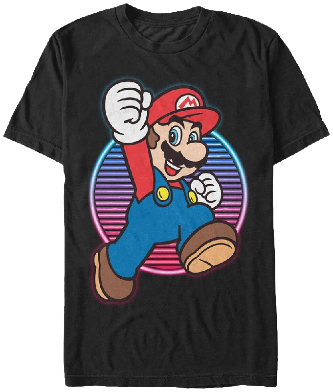 Neon Jump Super Mario T-Shirt