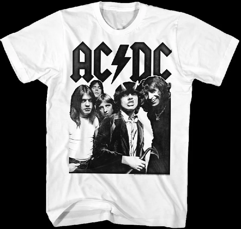 Black and White Highway To Hell ACDC T-Shirt