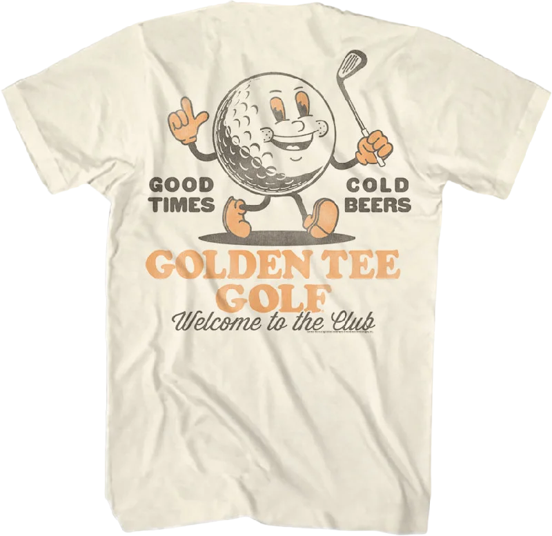 Front & Back Good Times Cold Beers Golden Tee Golf T-Shirt