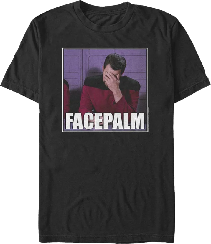 Riker Facepalm Star Trek The Next Generation T-Shirt