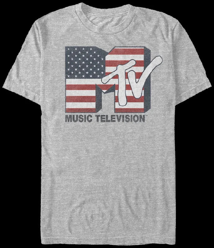 American Flag Logo MTV Shirt