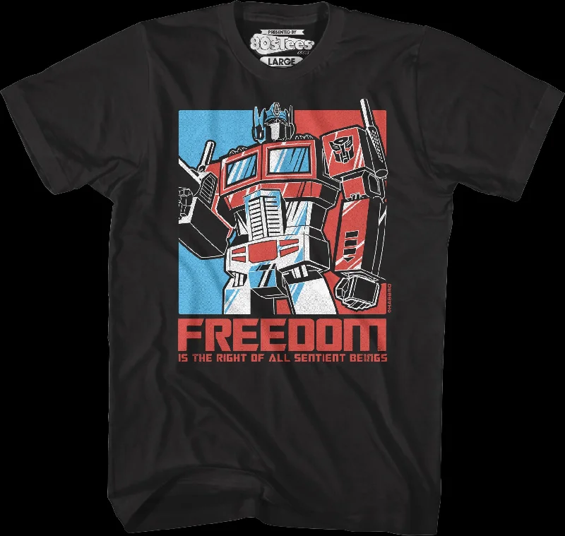 Freedom Is The Right Of All Sentient Beings Transformers T-Shirt