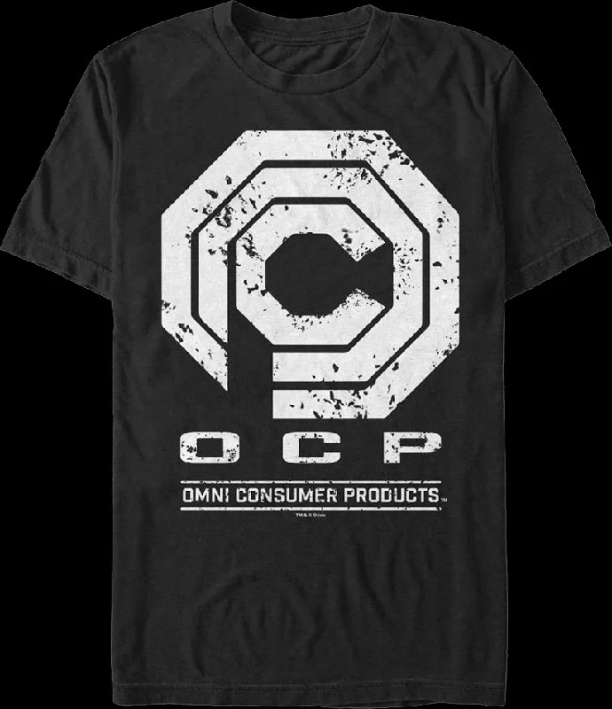 Distressed OCP Logo Robocop T-Shirt