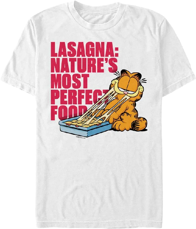 Lasagna Nature's Most Perfect Food Garfield T-Shirt