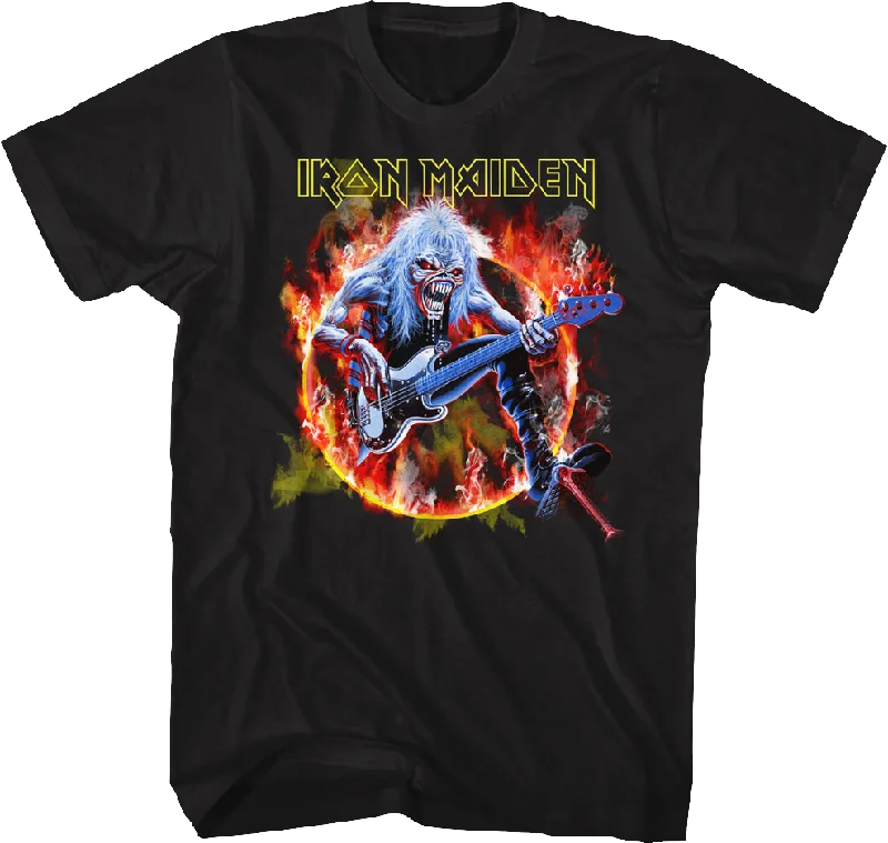 Flaming Circle Iron Maiden T-Shirt