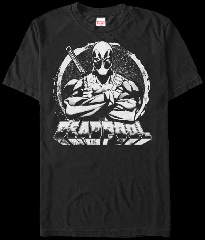 Black and White Deadpool T-Shirt