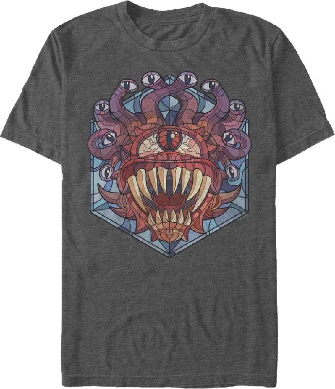 Stained Glass Beholder Dungeons & Dragons T-Shirt