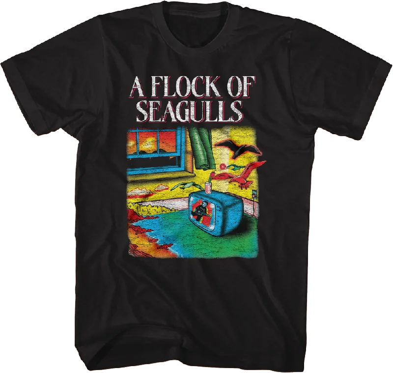 Front & Back Flock Of Seagulls T-Shirt