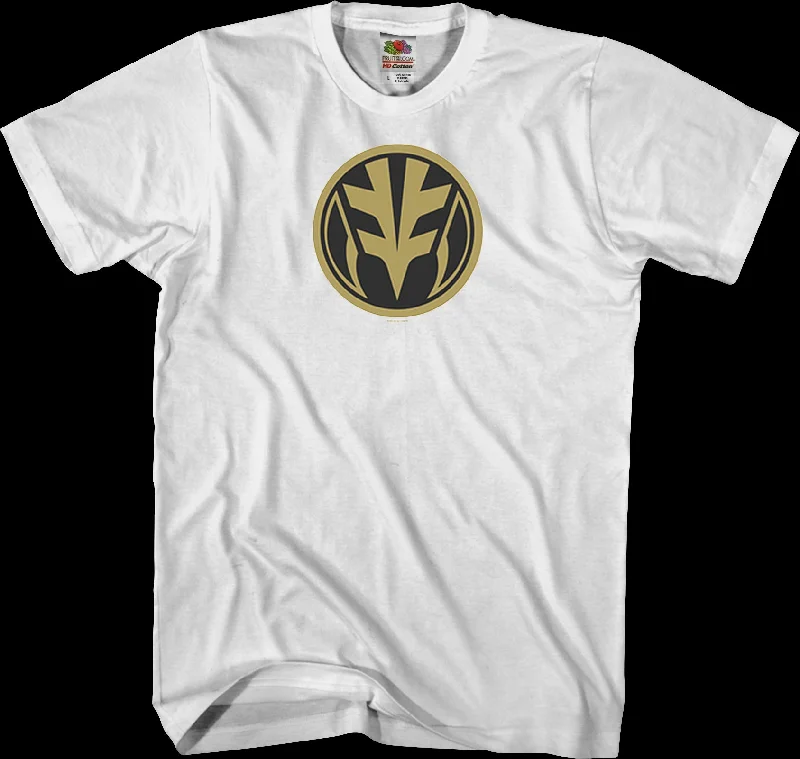 White Ranger Power Coin Mighty Morphin Power Rangers T-Shirt