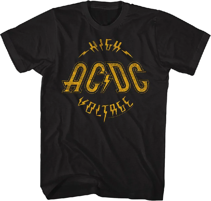 Black Vintage High Voltage ACDC Shirt