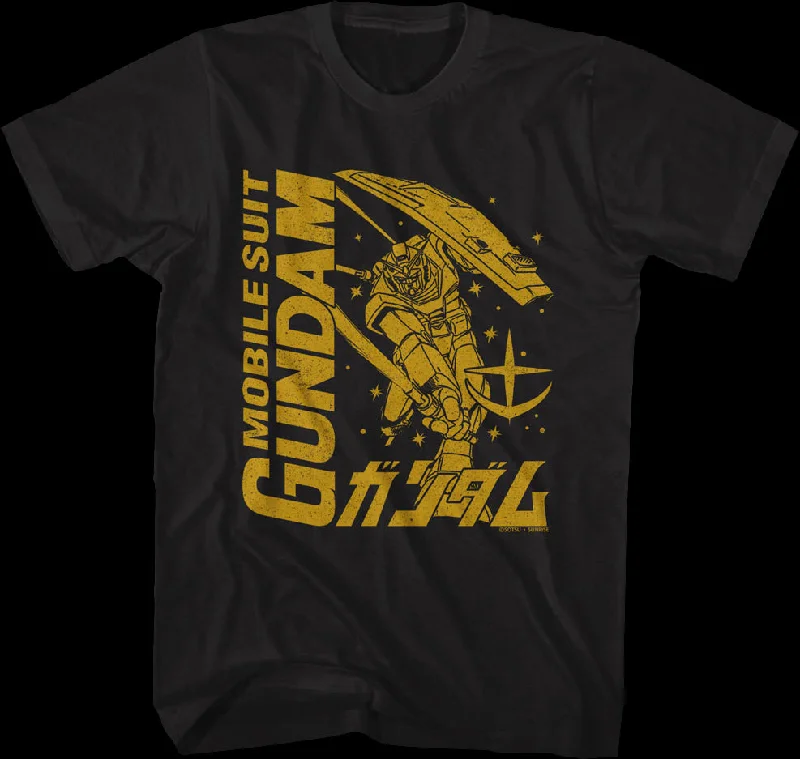 Monochrome Mobile Suit Gundam T-Shirt