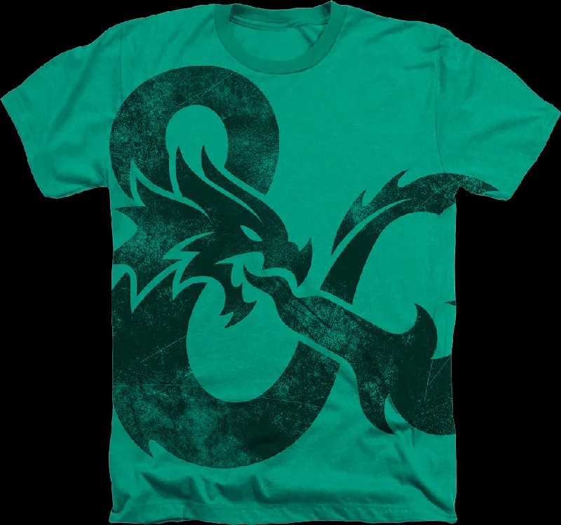 Green Big Print Logo Dungeons & Dragons T-Shirt