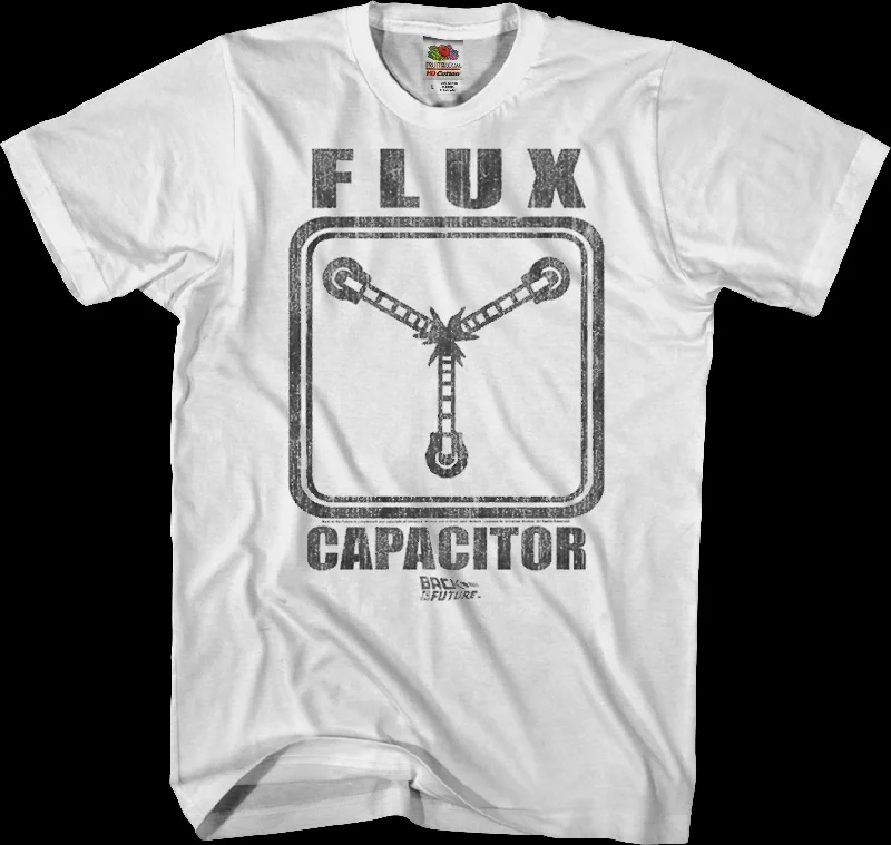 Black and White Flux Capacitor Back To The Future T-Shirt