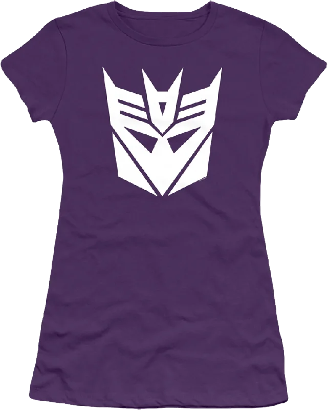 Ladies Purple Decepticons Logo Transformers Shirt