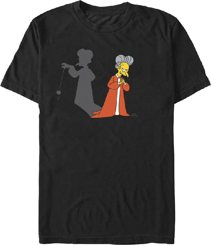 Count Burns Shadow The Simpsons T-Shirt