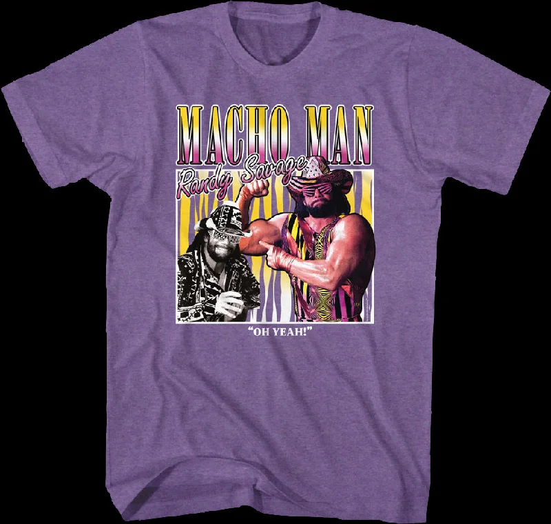 Oh Yeah Collage Macho Man Randy Savage T-Shirt