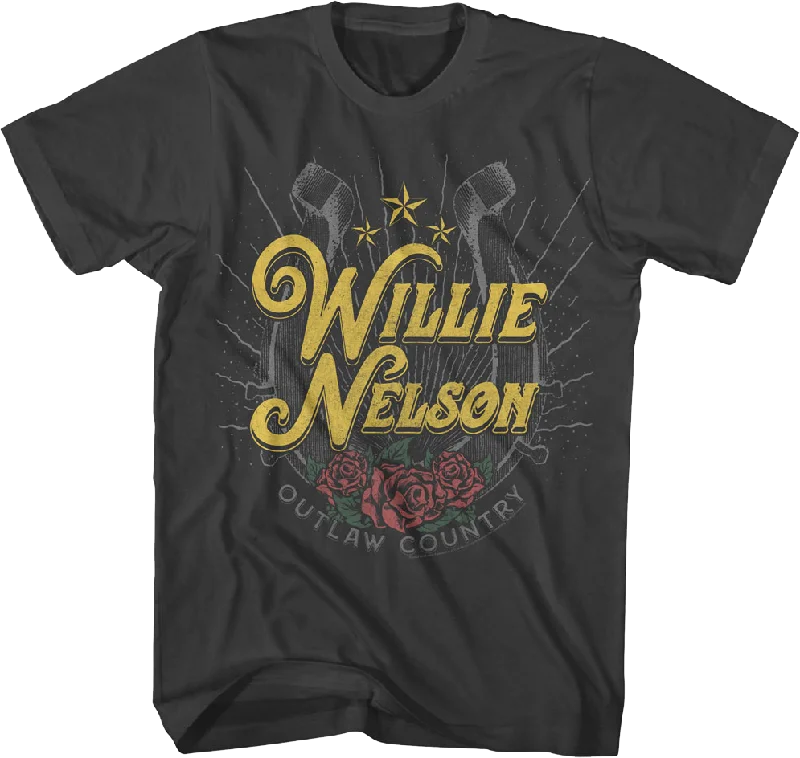 Outlaw Country Horseshoe Willie Nelson T-Shirt