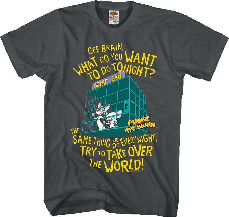 Pinky And The Brain Try To Take Over The World Animaniacs T-Shirt